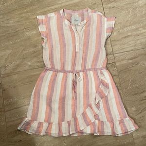 RAILS kids-stripe dress with ruffle detail-sz 10